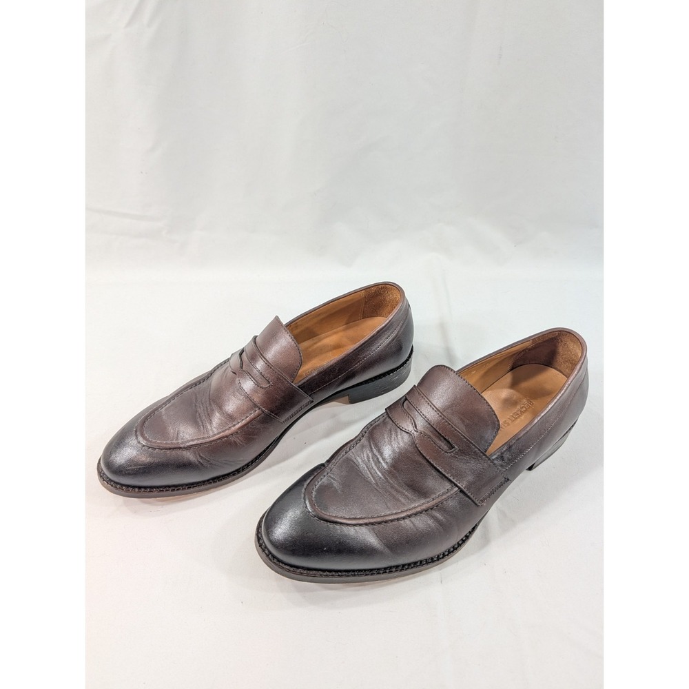 Beckett Simonon Cohen Dress Shoes Mens Size 8 Brown Leather Penny Slip On